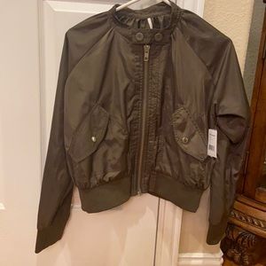 NWT free people jacket, green size medium.
